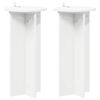 vidaXL 植物スタンド 2 pcs ホワイト &Oslash;29.5 x 60 cm エンジニアードウッド