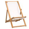 vidaXL デッキチェア 56x105x96cm チーク材 クリーム