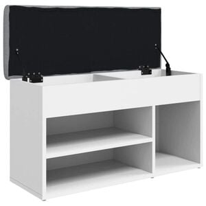 vidaXL シューベンチ ホワイト 82x32x45.5 cm エンジニアードウッド