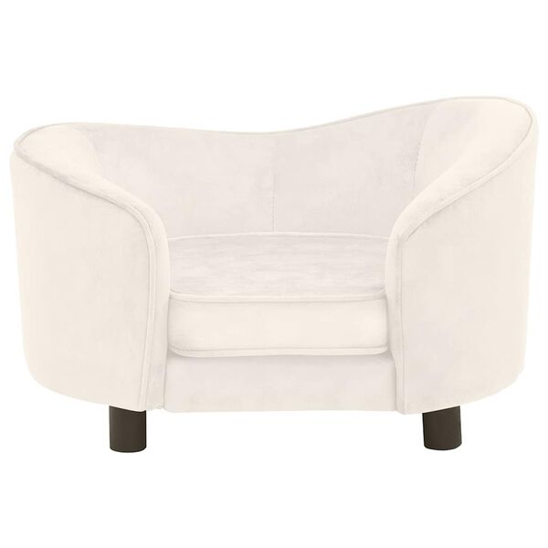 vidaXL 犬用ソファ クリーム 69x49x40cm プラッシュ製