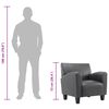 vidaXL ソファチェア グレー 合成皮革製