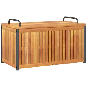 vidaXL アウトドアクッションボックス 85x45x45/53cm 無垢材アカシアとスチール