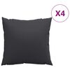 vidaXL ソファクッション 4点 ブラック 40&times;40cm ファブリック