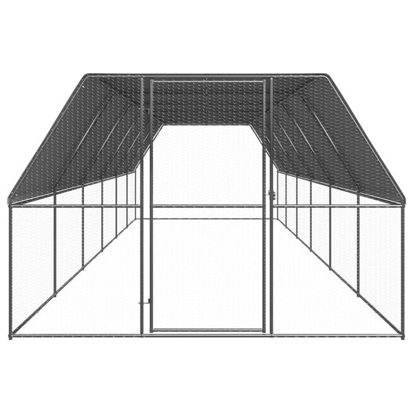 vidaXL 屋外鶏小屋 3x12x2m 亜鉛メッキ鋼製