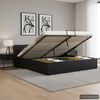 vidaXL 油圧式収納ベッドフレーム ブラック 合成皮革製 180x200cm