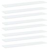 vidaXL 本棚ボード 8点 ホワイト 100x20x1.5cm パーティクルボード