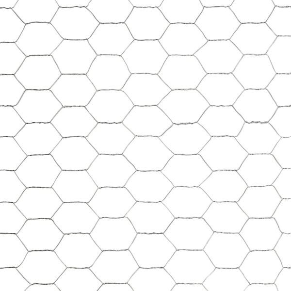 vidaXL ニワトリ 金網フェンス 亜鉛メッキ鋼製 25x1.2m シルバー