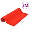 vidaXL 人工芝 スタッド付き PP製 2x1.33m レッド