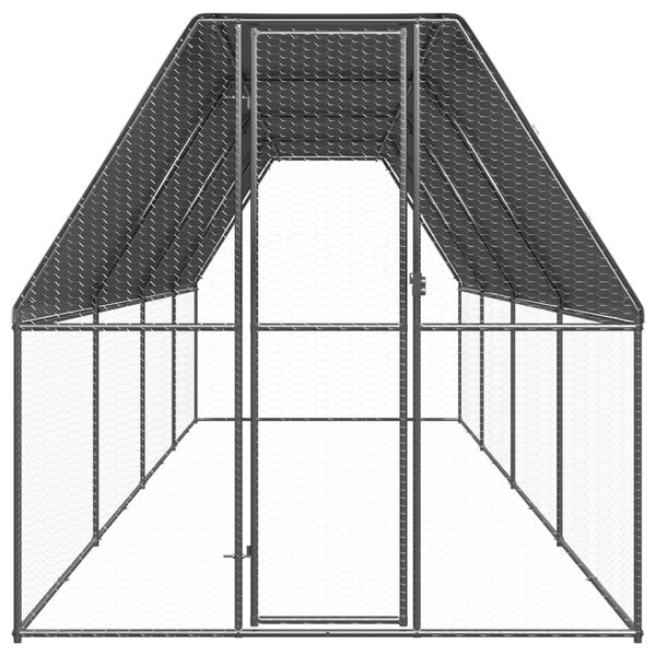 vidaXL 屋外鶏小屋 2x8x2m 亜鉛メッキ鋼製