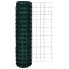 vidaXL ユーロ金網フェンス スチール製 10x1.5m グリーン