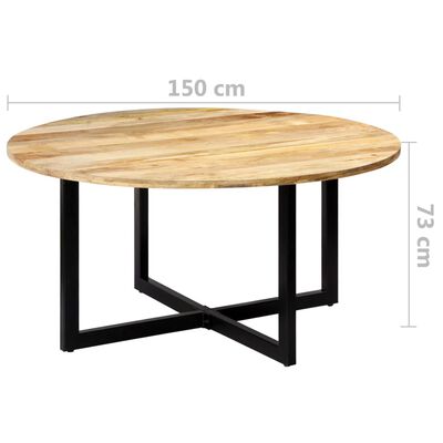 vidaXL ダイニングテーブル 150x73cm マンゴー無垢材