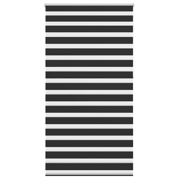 vidaXL ゼブラ ローラーブラインド 120x230cm ブラック