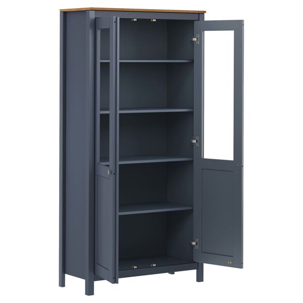 vidaXL ハイボード Hill Range グレー 85x37x170.5cm パイン無垢材