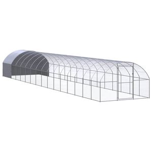vidaXL 屋外鶏小屋 3x16x2 m 亜鉛メッキ鋼製
