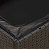 vidaXL ガーデンソファコーナー クッション付き ブラック ポリラタン