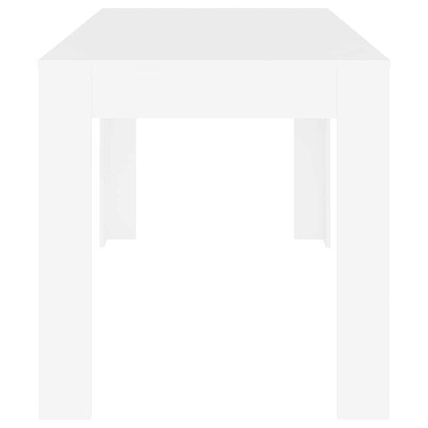 vidaXL ダイニングテーブル ホワイト 140x74.5x76cm エンジニアリングウッド