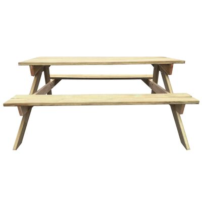vidaXL ピクニックテーブル 150x135x71.5cm 木製