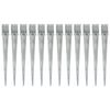 vidaXL グラウンドスパイク 12点 シルバー 10x10x91cm 亜鉛メッキ鋼製