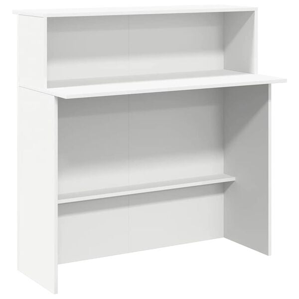 vidaXL 受付デスク ホワイト 100x50x103,5 cm エンジニアードウッド