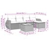 vidaXL ガーデンソファ6点セット クッション付き グレー ポリラタン製