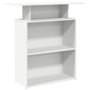 vidaXL 受付デスク ホワイト 100x40x104 cm エンジニアードウッド