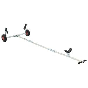 vidaXL 空気圧タイヤ付き調整式ボートトレーラー 200kg Load 289 x 100 x 45 cm シルバー 亜鉛メッキ鋼板