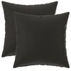 vidaXL クッションカバー 2 pcs HEERLEN ブラック 40 x 40 cm ポリエステル