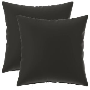 vidaXL クッションカバー 2 pcs HEERLEN ブラック 40 x 40 cm ポリエステル