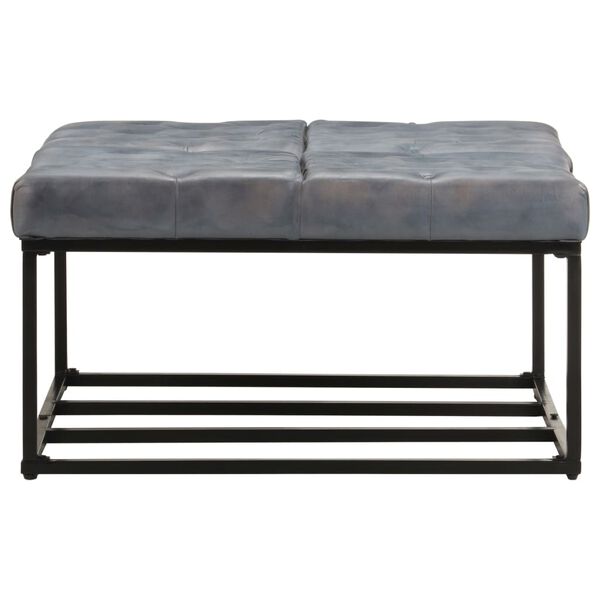 vidaXL 厚手クッション グレー 80x80x43cm 本革製