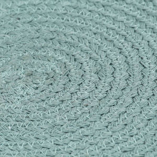 vidaXL ランチョンマット 4枚 無地 グリーン 38cm 丸型 コットン製