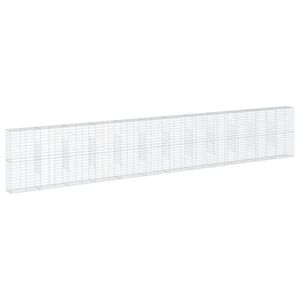 vidaXL 蛇籠バスケット カバー付き 1200x50x200cm 亜鉛メッキ鉄