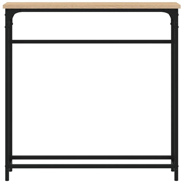 vidaXL コンソールテーブル ソノマオーク 75x19,5x75 cm エンジニアードウッド