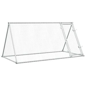 vidaXL 鶏小屋 シルバー 200x105x91 cm 亜鉛メッキ鋼