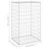 vidaXL ガビオンウォール カバー付き 亜鉛メッキ鋼製 60x50x100cm