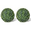 vidaXL ツゲ様人工観葉植物 トピアリーボール 2個 35 cm