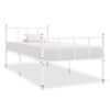 vidaXL ベッドフレーム ホワイト 金属製 90x200cm