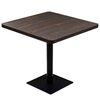 vidaXL ビストロテーブル MDF＆スチール スクエア 80x80x75cm ダークアッシュ