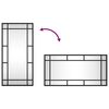 vidaXL ウォールミラー ブラック 30x60 cm 長方形 アイアン