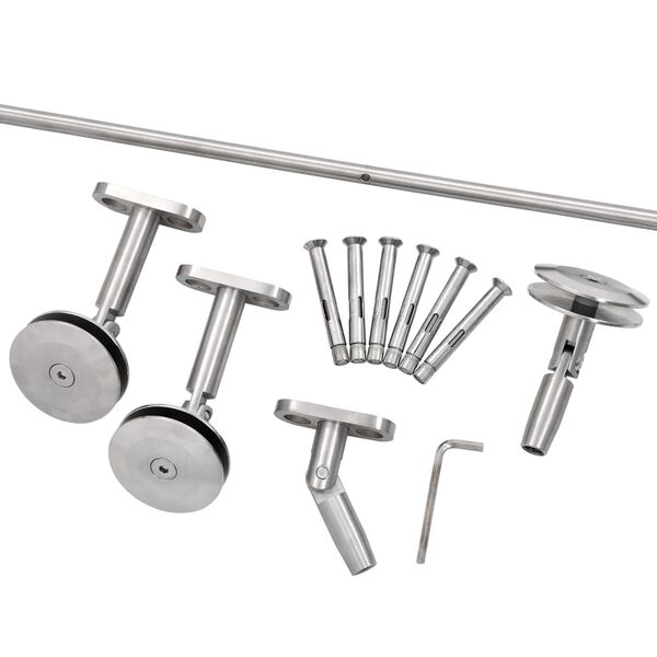 vidaXL キャノピー フロントドア 90x75cm VSG 安全ガラス＆ステンレススチール製