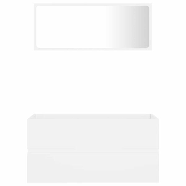 vidaXL バスルーム家具2点セット ホワイト パーティクルボード