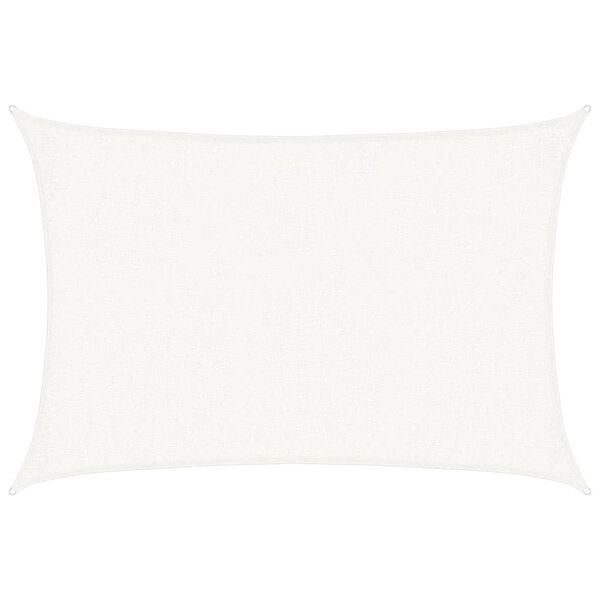 vidaXL サンシェードセイル 160g/m&sup2; ホワイト 2x3m 高密度ポリエチレン