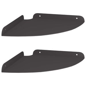 vidaXL 壁棚 棚で ストレージ付き 2 pcs ブラック 24 x 24 x 2 cm