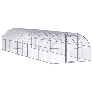 vidaXL 屋外鶏小屋 3x10x2 m 亜鉛メッキ鋼製