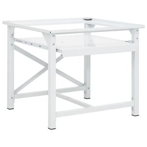 vidaXL 洗濯機置き台 引き出しボード棚付き ホワイト