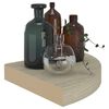 vidaXL フローティングコーナーシェルフ 4点 オーク 25x25x3.8cm MDF