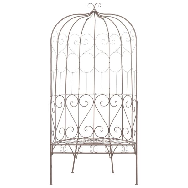 vidaXL ガーデンベンチ 95cm 鉄製 アンティーク ブラウン