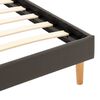 vidaXL ベッドフレーム LEDライト付き アントラシート 合成皮革製 100x200cm