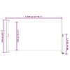 vidaXL パティオ用 引き込み式サイドオーニング 140x300cm ブラウン