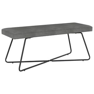 vidaXL ベンチ ダークグレー 110 x 40 x 45 cm ベルベット