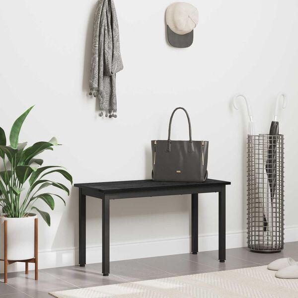 vidaXL ベンチ ブラックオーク 80 x 35 x 45 cm エンジニアリングウッド